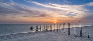 Sil's jetty - Sonnenaufgang - Texel von Texel360Fotografie Richard Heerschap