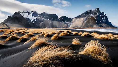 IJsland met landschap en bergen