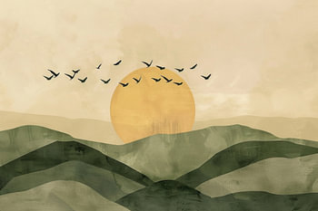 Groen - Minimalistisch landschap