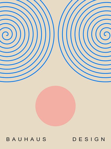 Bauhaus, blue spiral by Hilde Remerie Photography and digital art