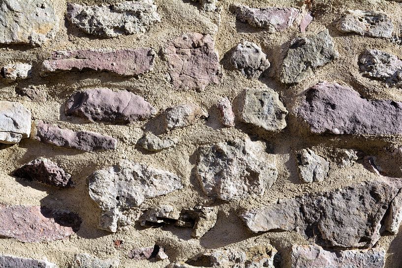 historical medieval city wall made of natural stone in Magdeburg by Heiko Kueverling