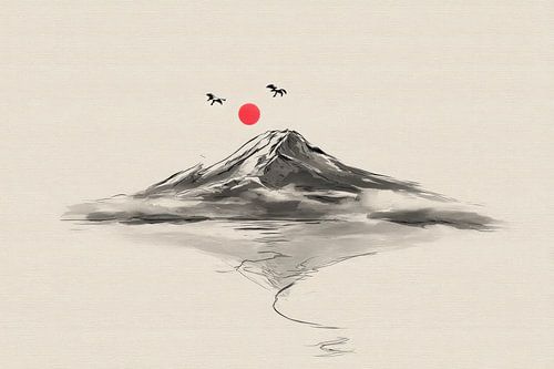 japanse schilderachtige kunst minimalisme