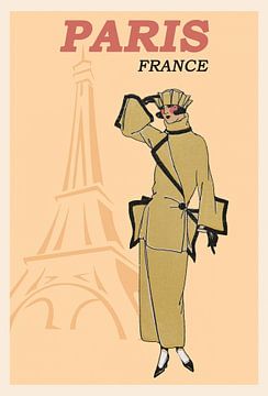Modeschets Parijs Eiffeltoren van Peter Balan