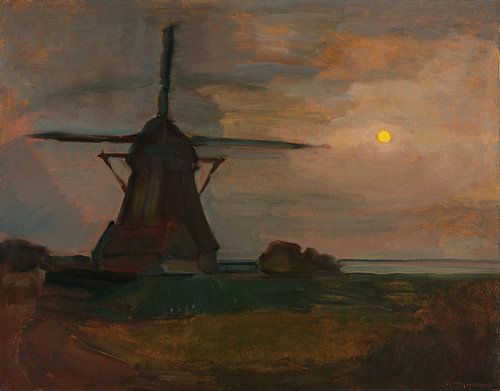 Oostzijdse Mill in Moonlight, c.1907 (oil on canvas)