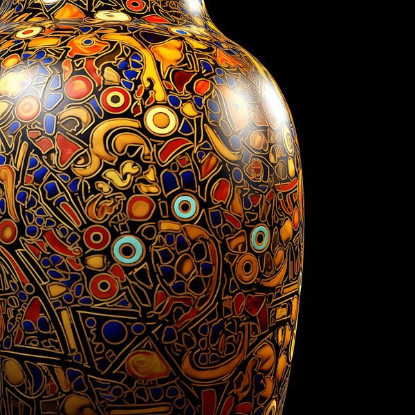 Vase bunt mit Details in Großaufnahme von TheXclusive Art