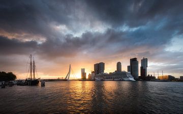 Rotterdam Skyline van Niels Dam