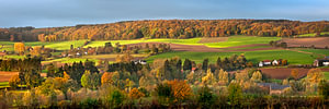 Herbstliche Farben im Geul-Tal bei Epen, Niederlanden.