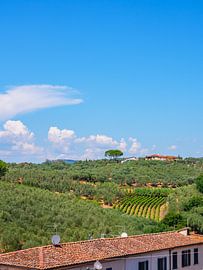 Toscane dorp en huizen
