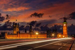Vue de nuit depuis Londres Westminster