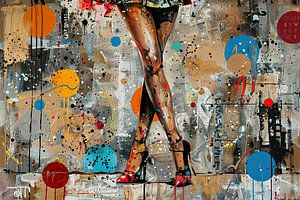 Modern Abstract | Legs and Feet sur Blikvanger Schilderijen