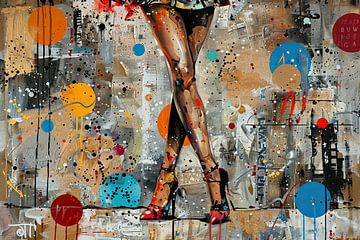 Modern Abstract | Long Legs, Long Heels van Blikvanger Schilderijen