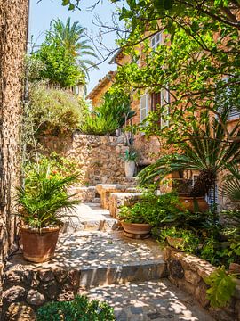 Deià dorp in Mallorca met tuin van Mustafa Kurnaz