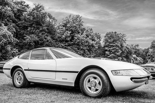 Ferrari 365 GTB4 Daytona Italiaanse jaren '70 sportwagen in geel