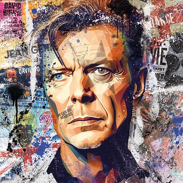 David Bowie Pop Art van Rene Ladenius Digital Art