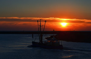 Zonsondergang in Harlingen