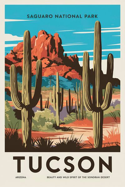 Tucson, Arizona by Poster Art Shop