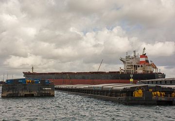 Zeevaart en binnenvaart in de Waalhaven van scheepskijkerhavenfotografie