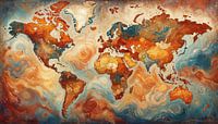 Van Gogh-style world map