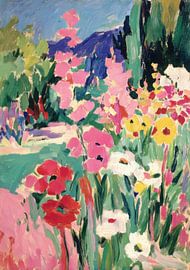 Jardin fleuri aux couleurs vives sur Niklas Maximilian