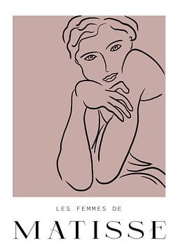 Henri Matisse drawing of a woman, . Line drawing