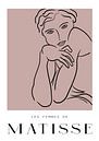 Henri Matisse drawing of a woman, . Line drawing by Hella Maas thumbnail