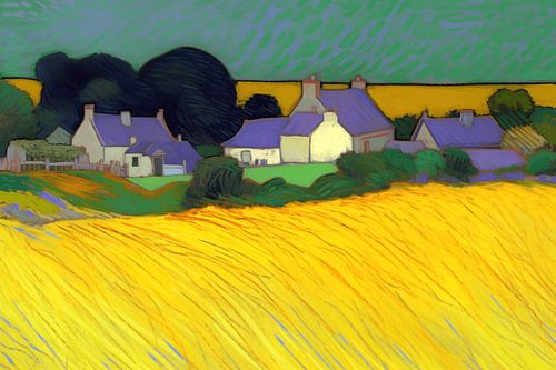 Landschap in van Gogh-stijl_landscape