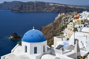 Blauwe koepel van Santorini