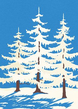 Harz Winterbomen van Rosi Feist