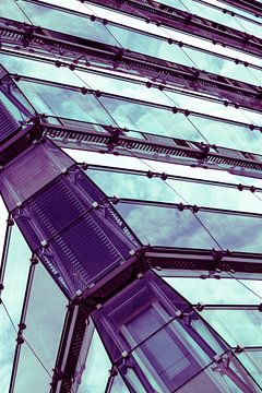 Détail de la façade en verre près de la Potsdamer Platz à Berlin sur Mixed media vector arts