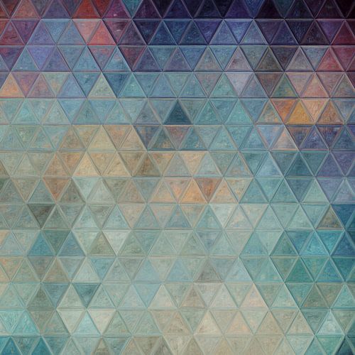 Mozaïek blauw licht pastels #mosaic