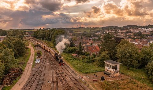 Luchtfoto van het Miljoenenlijntje bij Simpelveld