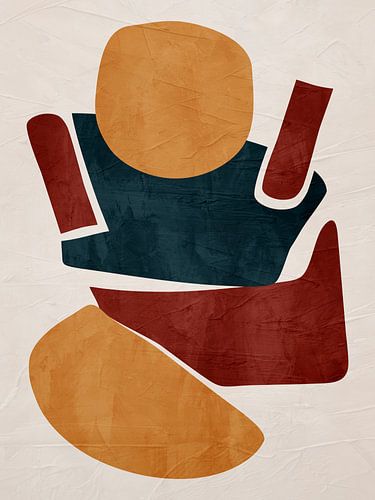 Kleurrijke geometrische organische abstracte kunst