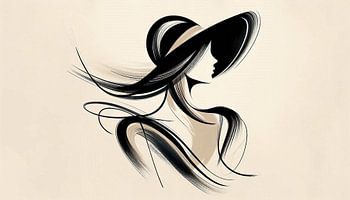 Minimalistische Vrouwfiguur