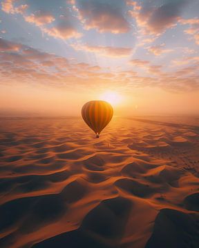 Ballon in de woestijn van fernlichtsicht