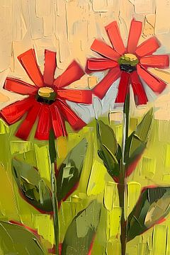 Levendige abstracte bloemen in expressieve kleuren van Art & Soul Creations