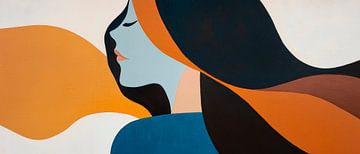 Couleurs fluides - silhouettes de la sérénité sur Poster Art Shop