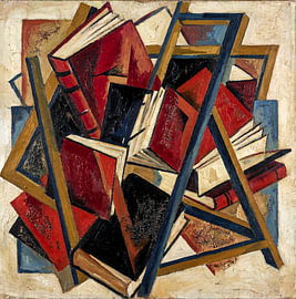 Books in Motion Cubo-Futurist Study by Jan Keteleer