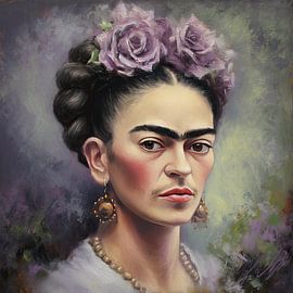 Frida Poster - Frida Kunstdruck Wandkunst Portrait