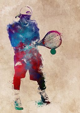 Tennisser sport kunst #tennis #sport van JBJart Justyna Jaszke