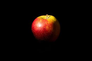 Wellant apple against black background by Werner Lerooy
