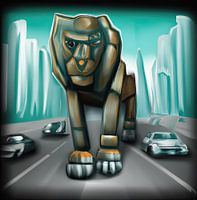 Giant King in the City