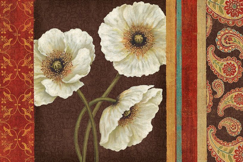 Moroccan Red Applique, Daphne Brissonnet by Wild Apple