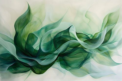 Abstract green shapes