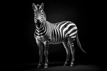 Zebra in zwart-wit van ARTemberaubend