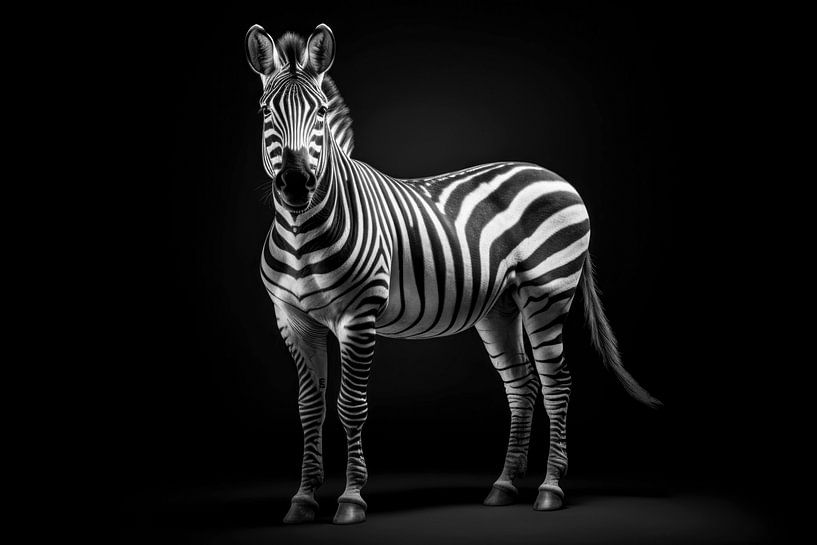 Zebra in schwarzweiß von ARTemberaubend