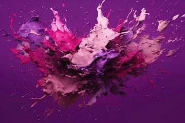 Explosie van Paarse en Roze Vibraties van Digitale Schilderijen