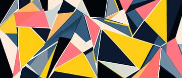 Formes géométriques abstraites en couleur sur Poster Art Shop