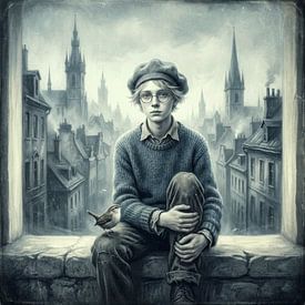 Vogel auf dem Knie von Jutta Maria Pusl