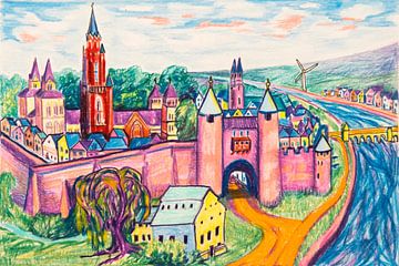 Maastricht, Impressionismus von Juliet illustraties