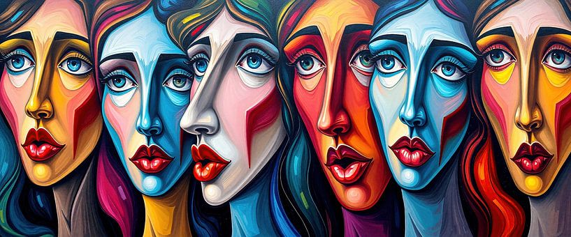 Where the gaze begins to speak - Emotional portraits in the language of lines and spice colours by AidasignArt